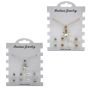 Gold or Rhodium colour plated angle design pendant and pierced stud earring set with genuine Clear crystal stones.
Set includes 1 chained pendant and 4 pairs of assorted pierced stud earrings.