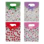 Floral design gift bags with a satin bow and velcro fastening.
In 4 assorted designs and colours.
