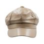 Leatherette baker boy design cap
One size fits all, inside size adjustable.