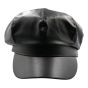 Leatherette baker boy design cap
One size fits all, inside size adjustable.