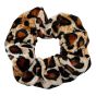 Animal print velvet scrunchies.