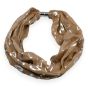 Magnetic Silver Foil Heart Print Scarf