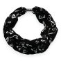 Magnetic Spectator Silver Foil Heart Print Scarf