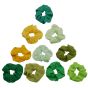 Plain chiffon scrunchies.
In assorted Yellow and Green tone colours.
Measuring approx 13cm in diameter.
Pack of 10.