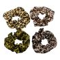 Animal print satin scrunchies.
Measuring approx. 12cm in diameter.
4 assorted colours and designs.
Presented on a display card, 
2 per card, 12 cards per pack.