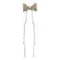 Venetti Bow Rhodium hair Pins