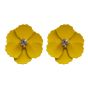 Acrylic Pierced Flower Drop Earrings