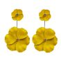 Acrylic Pierced Flower Drop Earrings