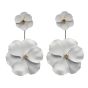 Acrylic Pierced Flower Drop Earrings