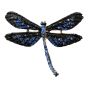 Venetti collection, Gold colour plated dragonfly brooch with coloured enamelling and genuine crystal stones.
