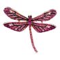 Venetti collection, Gold colour plated dragonfly brooch with coloured enamelling and genuine crystal stones.
