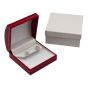 Red Leatherette Elsinore Clip-Earring Box