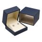 Couture Navy soft touch earrings box with a cream leatherette interior.
Box comes with a matching hard suede sleeve.

Box measuring approx. 8cm x 8cm x 5cm
Sleeve measures approx. 9cm 8.5cm x 6cm.

*Jewellery not included.