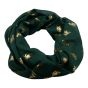 Ladies Cotton Feel Loop Scarves With Foil Bee Print