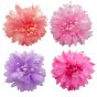 Organza and fabric flower concord with bead and rhinestone detail.
Includes a brooch pin attachment.
In assorted colours of Coral Pink, Baby Pink, Lilac and Fucshia.
Pack of 12.