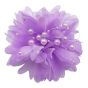 Organza and fabric flower concord with bead and rhinestone detail.
Includes a brooch pin attachment.
