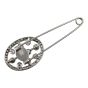 Venetti Diamante & Pearl Safety Pin Brooch