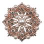 Diamante and Pearl Flower Brooch