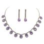 Venetti Diamante Necklace & Pierced Drop Earring Set