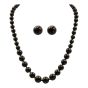 Venetti Glass Pearl Necklace & Stud Earrings Set