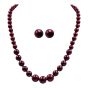 Venetti Glass Pearl Necklace & Stud Earrings Set