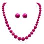 Venetti Glass Pearl Necklace & Stud Earrings Set