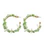 Venetti Semi Precious Stone Hoop Earrings