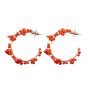 Venetti Semi Precious Stone Hoop Earrings