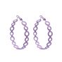 Acrylic Pierced Hoop Earrings