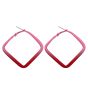 Acrylic Gradient Pierced Hoop Earrings