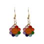 Venetti Enamelled Flower Pierced Drop Earrings