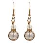 Diamante Pierced Ball Drop Earrings