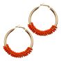 Beaded Hoop Earrings