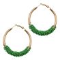 Beaded Hoop Earrings