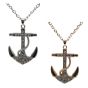 Gold or Rhodium colour plated XXL anchor design pendant with genuine Clear crystal stones
