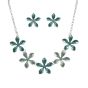 Venetti Diamante & Enamel Flower Necklace set