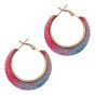 Glitter Pierced Hoop Earrings