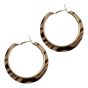 Zebra Pattern Pierced Hopp Earrings