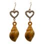 Assorted Diamante Heart & Seashells Drop Earrings