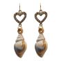 Assorted Diamante Heart & Seashells Drop Earrings