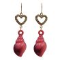 Assorted Diamante Heart & Seashells Drop Earrings