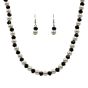 Venetti Pearl & Crystal Bead Necklace & Pierced Drop Earring Set