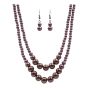 Venetti Glass Pearl Multistrand Necklace & Earring Set