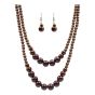 Venetti Glass Pearl Multistrand Necklace & Earring Set