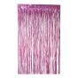 Holographic fringe door curtain.