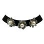 Retro velvet choker with Fabric Flowers