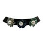 Retro velvet choker with Fabric Flowers