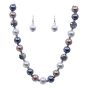 Ladies Matching Shawl, Necklace & Pierced Drop Earring Set