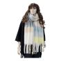 Ladies Chunky Checked Winter Fringed Scarves 