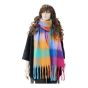 Ladies Chunky Checked Winter Fringed Scarves 